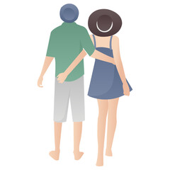 Fototapeta premium Lovers are having good time 