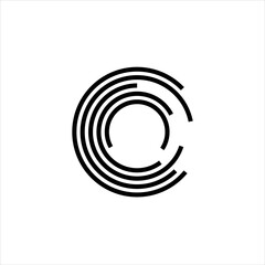 circle logo shaped letter C , logo circle letter c 