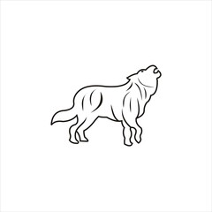 Wolf logo, wolf logo design vector illustration, wolf logo design template vector stock illustration