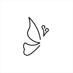 Butterfly logo, butterfly line logo design vector illustration, butterfly line logo design template vector stock illustration