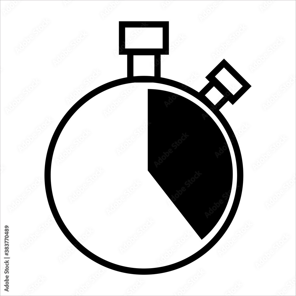Poster timer icon vector. outline style icon