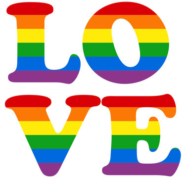 love in regenbogenfarben