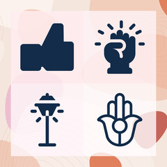Simple set of morality related filled icons
