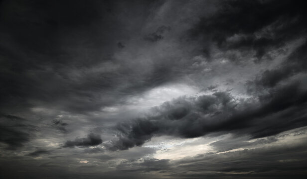 beautiful dark dramatic sky with stormy clouds