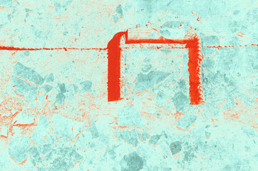 abstract red, orange, celadon and aquamarine colors background for design