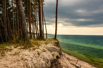 cliff above the turquoise sea