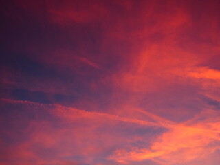 texture back ground of the sky , sunset and sunlight colorful , red , ble and violet ,OLYMPUS DIGITAL CAMERA