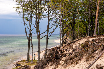 cliff above the turquoise sea