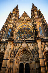 Fototapeta na wymiar St. Vitus cathedral tower, Prague.