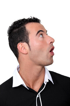 Portrait of a surprised man