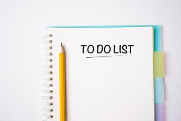TO DO LIST wordings on a notebook on a table