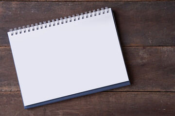 Close up of blank page on a calendar 