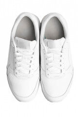 Women's leather white sneakers