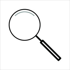 magnifier icon vector flat design on background. vector eps 10
