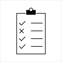 Clipboard icon on a white background