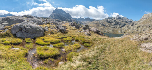 Paysage de montagne dans les Alpes et le parc du Mercantour