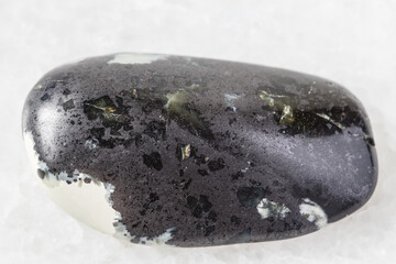 natural mineral from geological collection - tumbled Teisky Jade (Hantigyrite, khakassian...