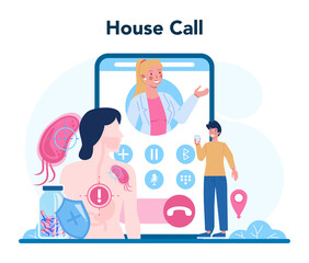Gastroenterology doctor online service or platform. Idea