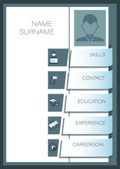 Mens summary, resume. Vector template summary. Design creative, professional summary.