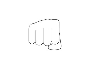 Bump, fist icon. Vector illustration, flat design.