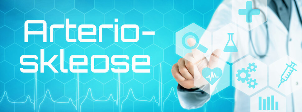 Arzt mit futuristischem Interface - Arterioskleose