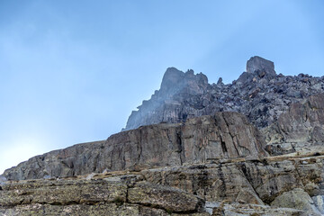 Paysage de montagne dans les Alpes et le parc du Mercantour