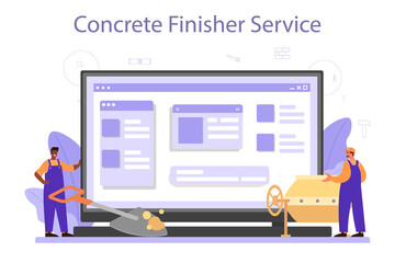 Concrete finisher builder online service or platform.