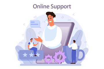 Technical support concept. Idea of customer service. Consultant support