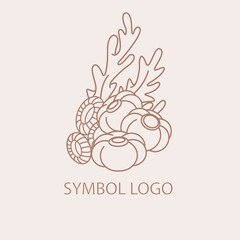 Sea logo design - emblem and icon for natural cosmetics packaging