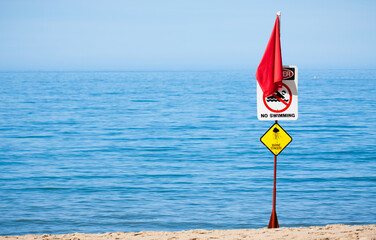 Jelly fish warning sign