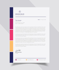 Abstract Colorful  Letter head Design Modern Business Letterhead Design Template - vector