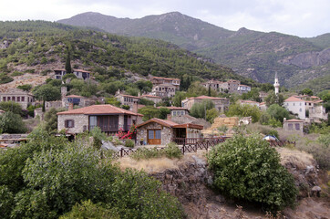 Obraz premium Traditional turkish village high in the mountains