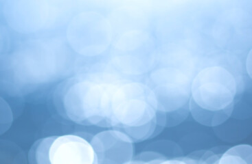 Blurred blue bokeh background
