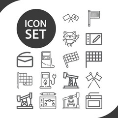 Simple set of pulling related lineal icons.