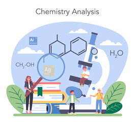 Chemistry studying concept. Chemistry lesson. Scientific experiment