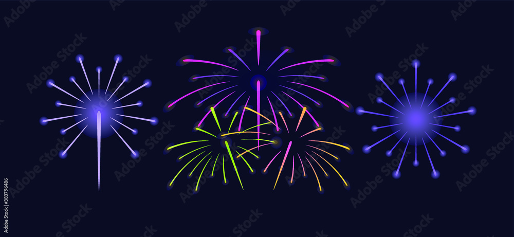 Poster set of realistic isolated colorful balloons and streamers on black background . isolated vector elem