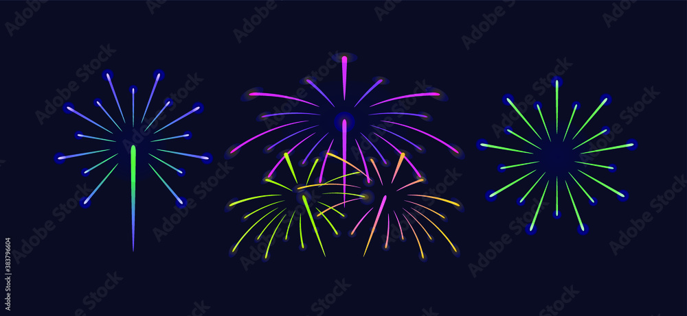 Poster set of realistic isolated colorful balloons and streamers on black background . isolated vector elem