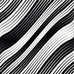 Abstract warped Diagonal Striped Background . Vector curved twisted slanting, waved lines texture
