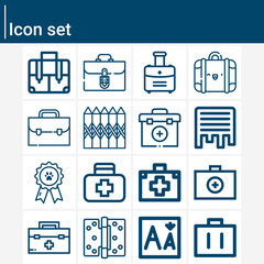 Simple set of threshold related lineal icons.