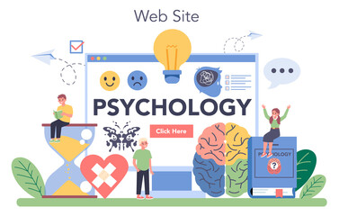 Psychology online service or platform. Mental and emotional