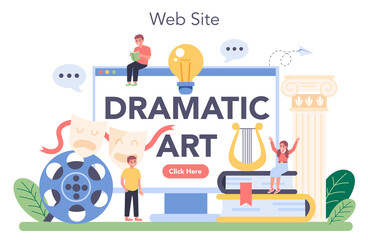 Drama class online service or platform. Children creative