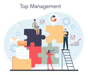 Business top management concept. Successful strategy, motivation