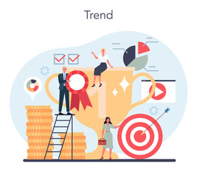 Trend watcher concept. Specialist in tracking the emergence of new