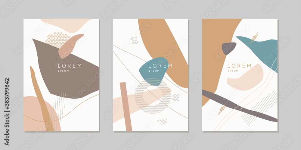 Aufkleber a set of posters. a composition with abstract elements in a popular style. background for your desig