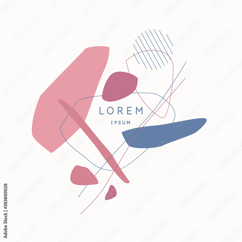 Poster a composition with abstract elements in a popular style. background for your design. poster for a bl