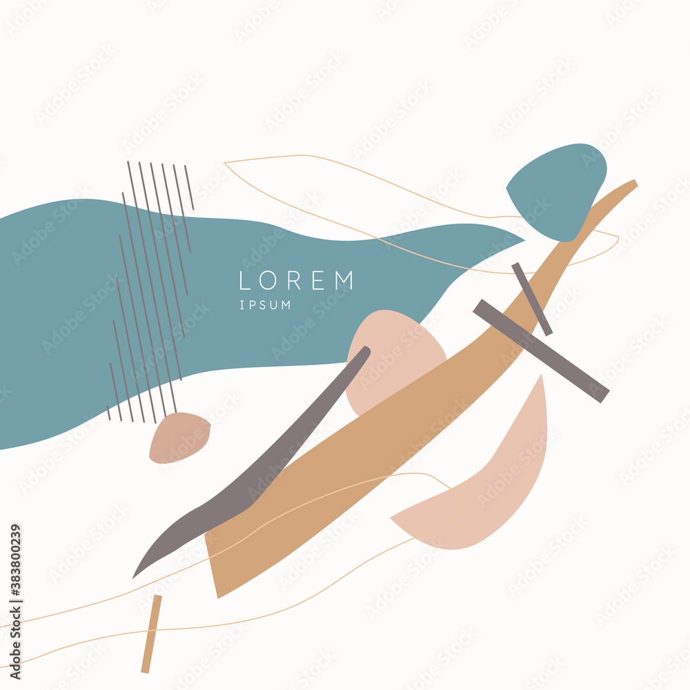 Poster a composition with abstract elements in a popular style. background for your design. poster for a bl