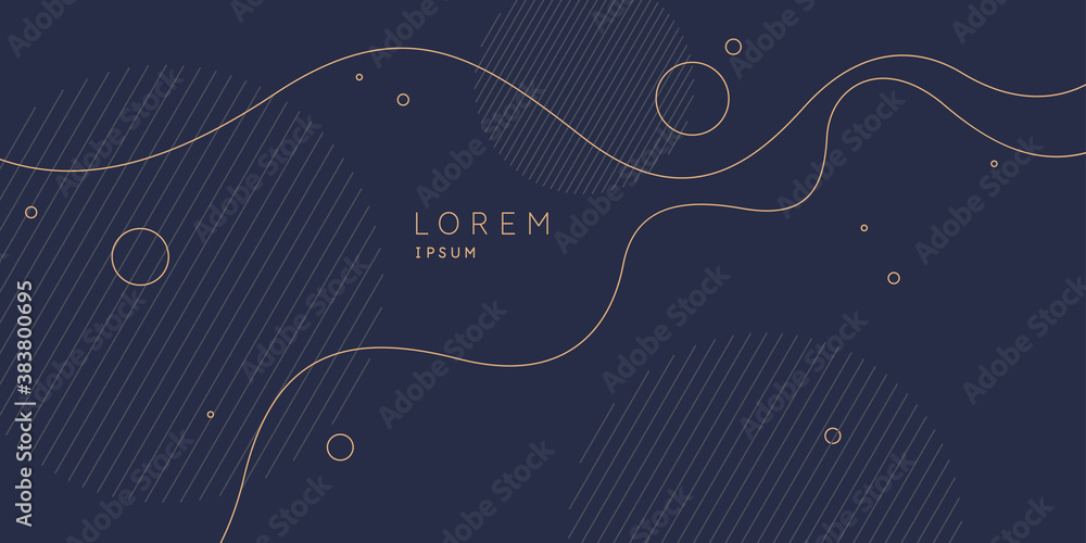 Poster poster with dynamic waves. vector illustration in minimal style. abstract background.
