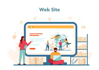 Logistic and delivery service online service or platform. Idea