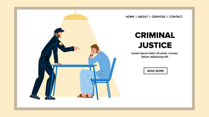 Criminal Justice In Police Office Room Vector