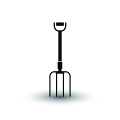 Shovel icon isolated on white background from summer camp collection. Shovel and pitchfork icons. Vector illustration. EPS10